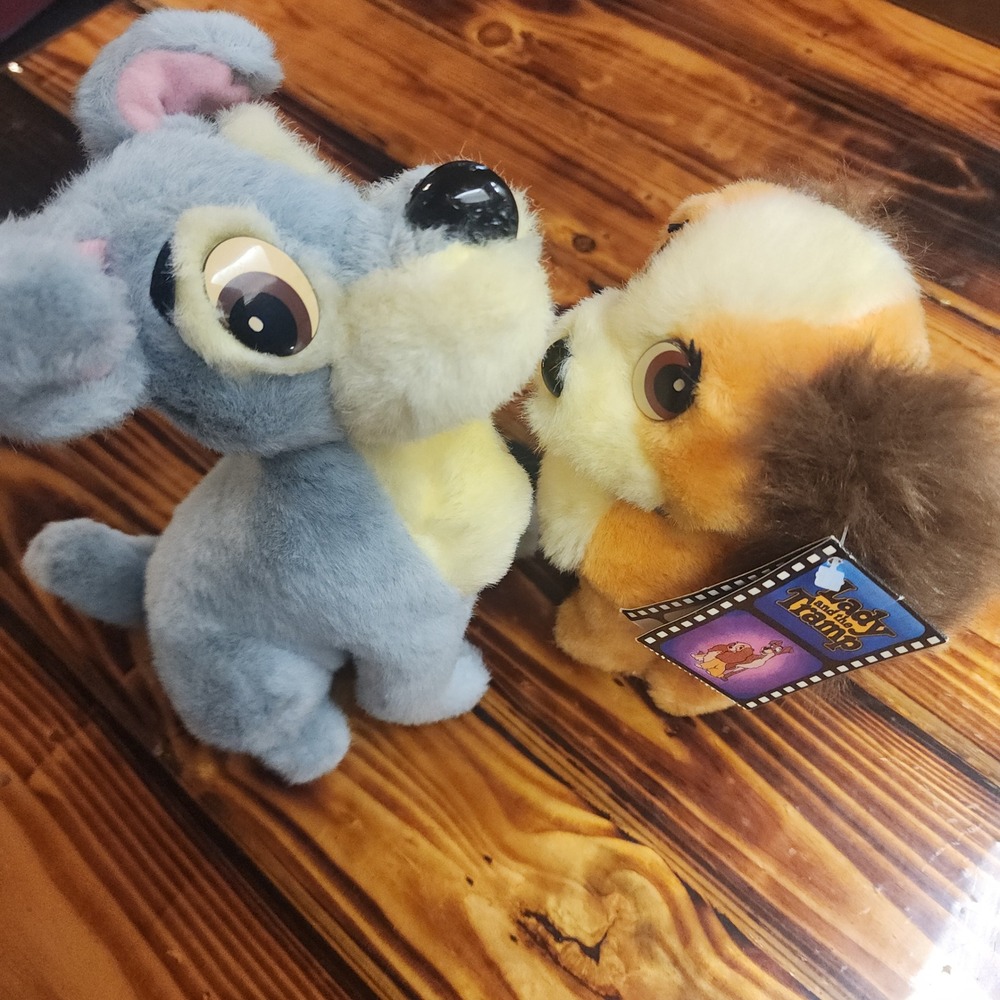Vintage Disney Lady and the Tramp Plush Set Disneyland Walt Disney World Tagged